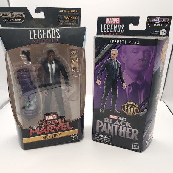 Marvel Legends Series Captain Marvel Nick Fury Black Panther Everett Ross Figure - Picture 1 of 8